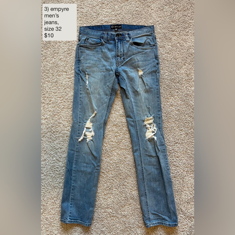 Empyre Light Blue Distressed Skinny Jeans